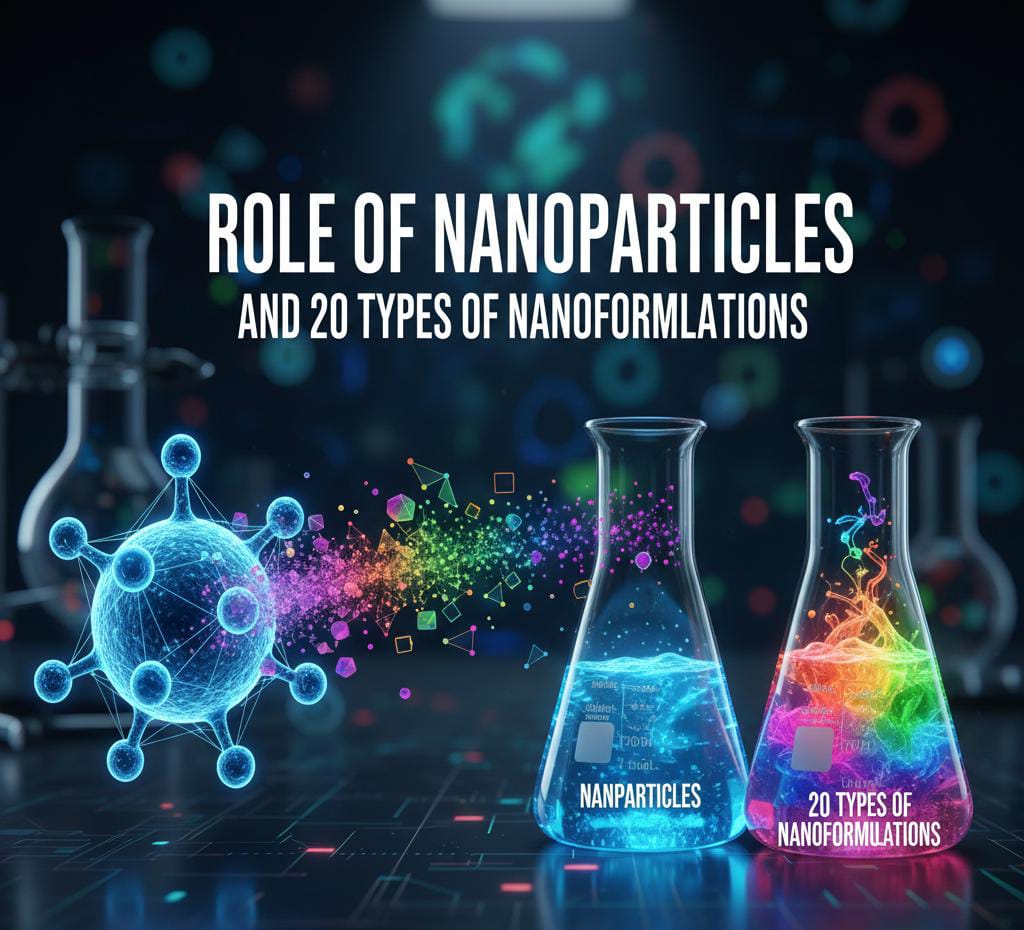 Role of Nanoparticles and 20 Types of Nanoformulations